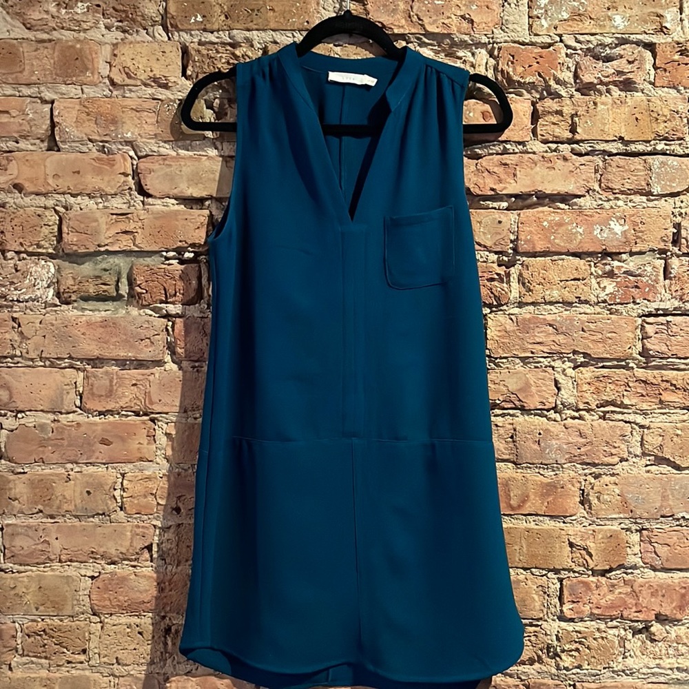 Blue Lush Sleeveless Shift Dress - S